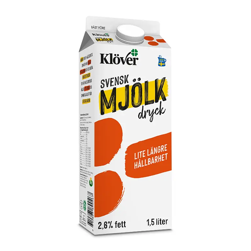 Mjölkdryck 2,6% 6 x 1.5 l från Klöver | #588643 | Mjölk