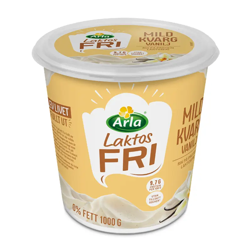 Mild Kvarg Vanilj Laktosfri  0,2% 6 x 1 kg från Arla | #590394 | Kvarg