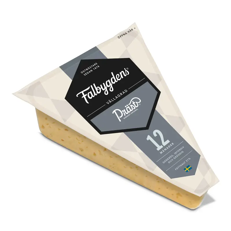 Präst® 31% Lagrad 12 mån Hårdost 10 x 710 g från Falbygdens | #595379 | Ost