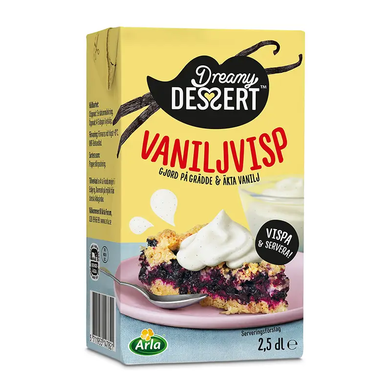 Vaniljvisp 18 x 2.5 dl från Arla | #595967 | Vaniljsås