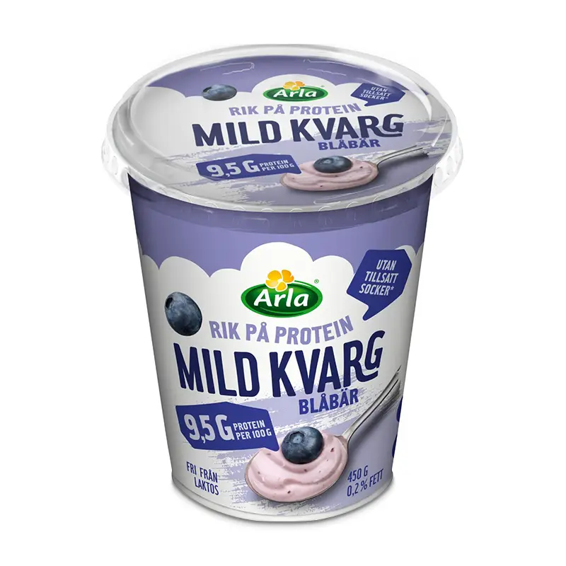 Mild Kvarg Blåbär 0.2% 6 x 450 g från Arla | #599695 | Kvarg