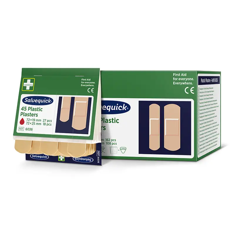 Plastplåster 6 x 45 st från Salvequick | #6036 | Första Hjälpen