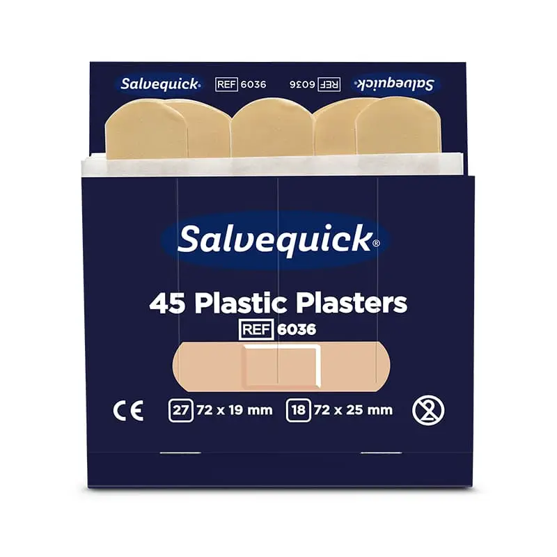 Plastplåster 6 x 45 st från Salvequick | #6036 | Första Hjälpen