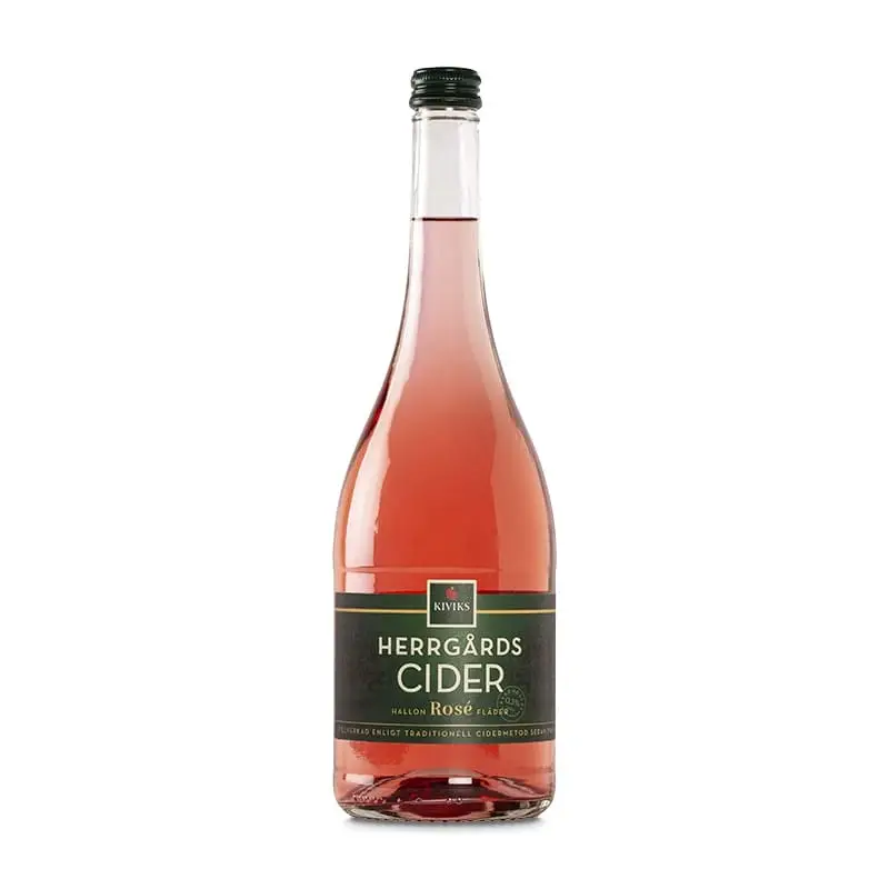 Herrgårdscider Rosé Hallon/Fläder 8 x 75 cl från Kiviks Musteri | #60440 | Cider