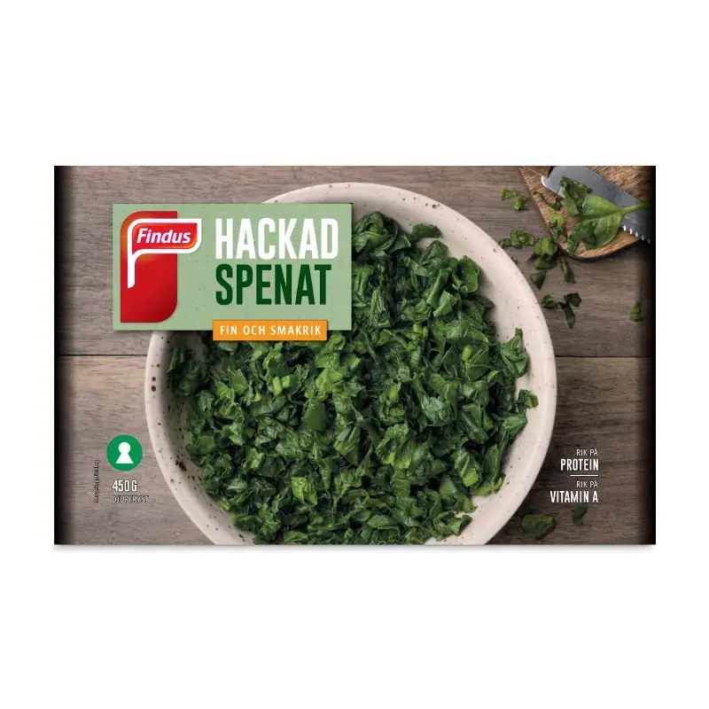 Hackad Spenat 8 x 450 g från Findus | #96016942 | Grönsaker