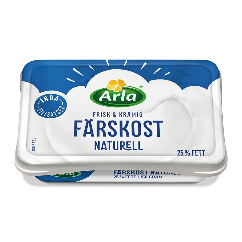 Färskost Naturell 25% 12 x 150 g från Arla | #61627 | Ost