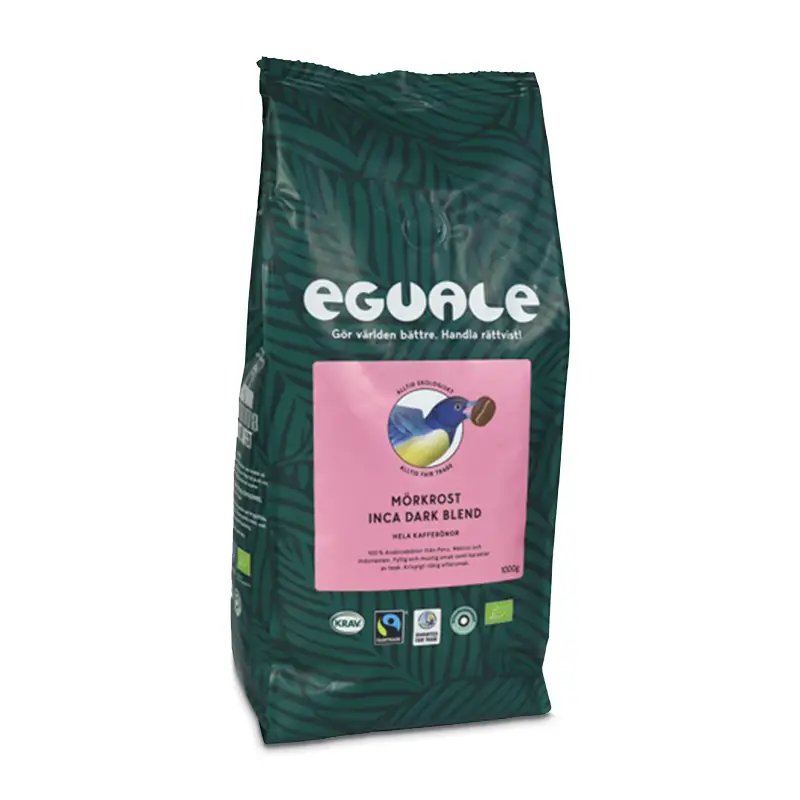 Inca Dark Blend Mörkrost Hela Bönor 4 x 1000 g från Eguale | #6205 | Kaffe