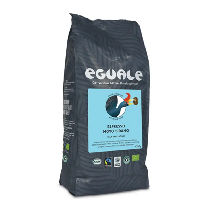 Espresso Moyo Sidamo Hela Bönor 4 x 1000 g från Eguale | #6207 | Kaffe