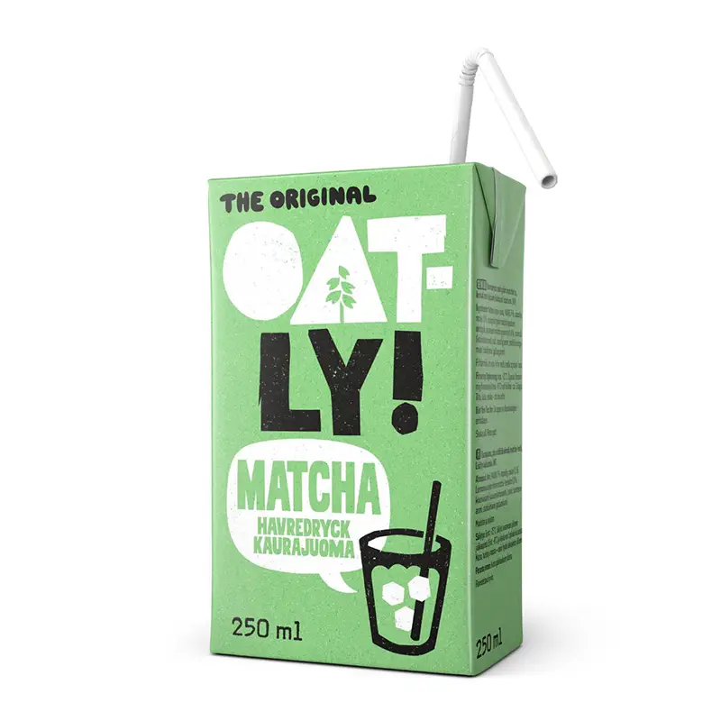 Havredryck Matcha 18 x 25 cl från Oatly | #62380 | Växtbaserad mjölkdryck