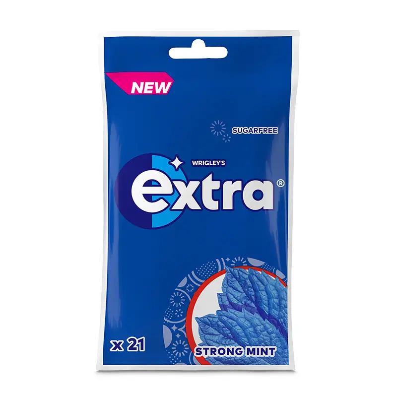Strong Mint Tuggummi 21 x 30 st från Extra | #610023 | Tuggummin