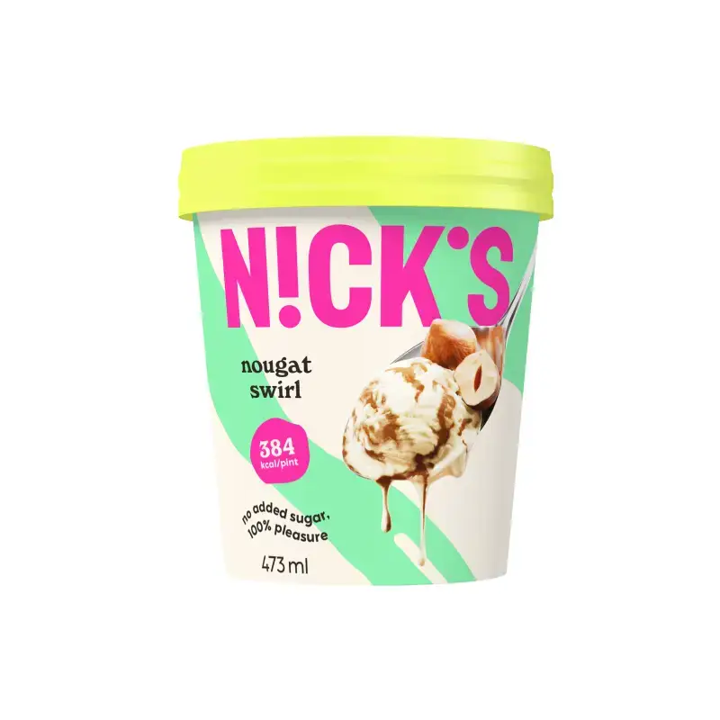 Nougat Swirl Glass 8 x 473 ml från Nicks | #ICLN | Kulglass