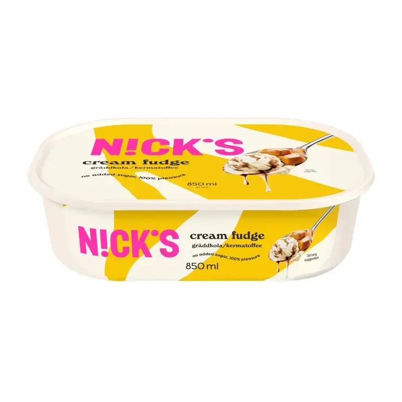 Cream Fudge Glass 6 x 850 ml från Nicks | #IBF9 | Kulglass