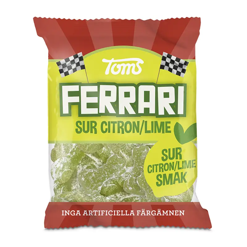 Ferrari Sur Citron/Lime 30 x 120 g från Toms | #643500 | Godis