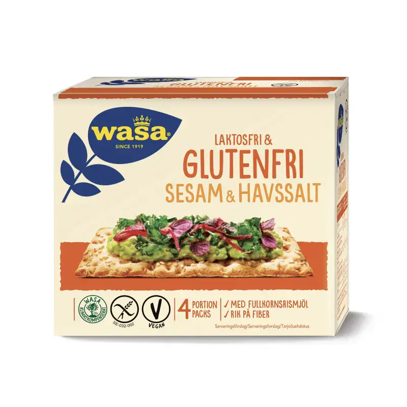 Sesam & Havssalt 10 x 240 g från Wasa | #014775 | Knäckebröd