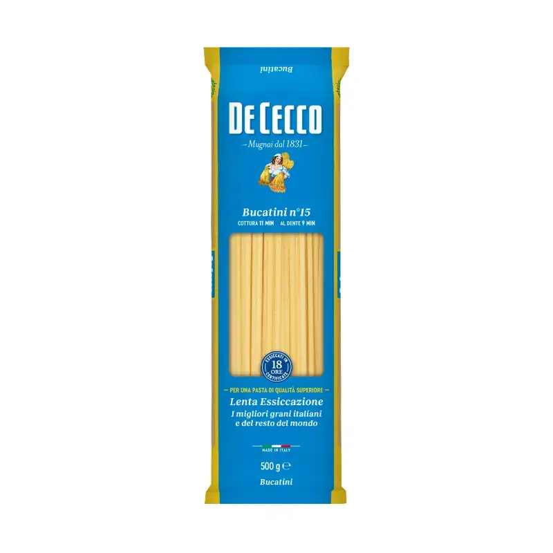 Bucatini 24 x 500 g från De Cecco | #65069 | Pasta & Nudlar