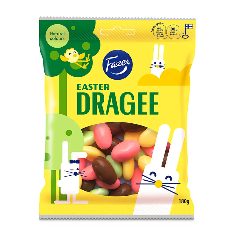 Dragéeägg 18 x 180 g från Fazer Konfektyr | #403299 | Godis