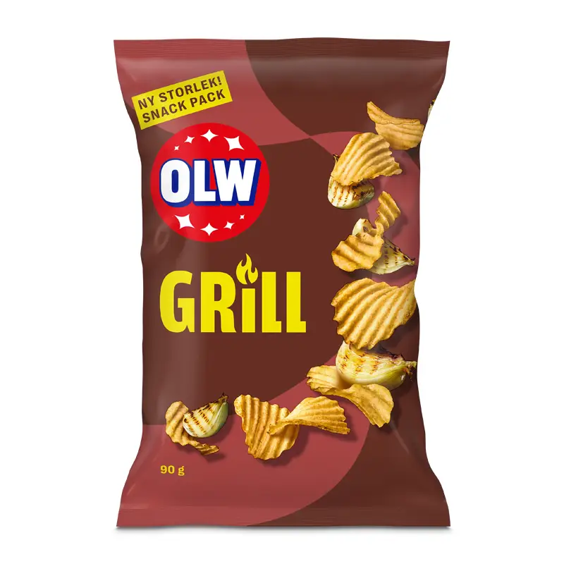 Grillchips 32 x 90 g från OLW | #5450101177 | Chips