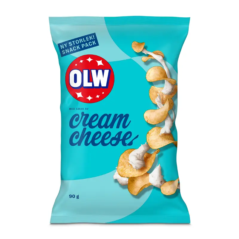 Chips Cream Cheese 28 x 90 g från OLW | #5450101178 | Chips