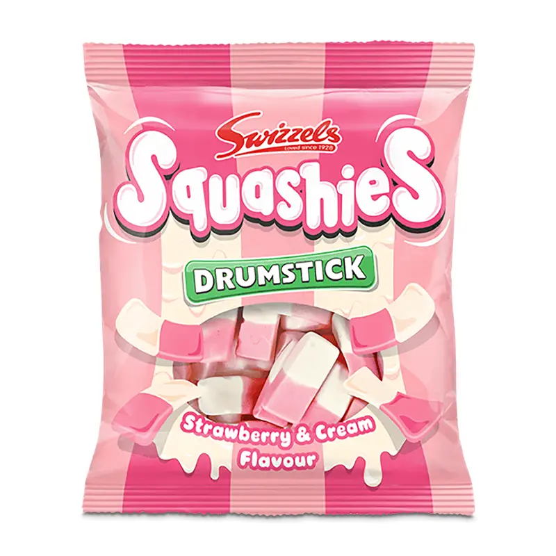 Squashies Strawberry & Cream 12 x 140 g från Swissels | #229935 | Godis