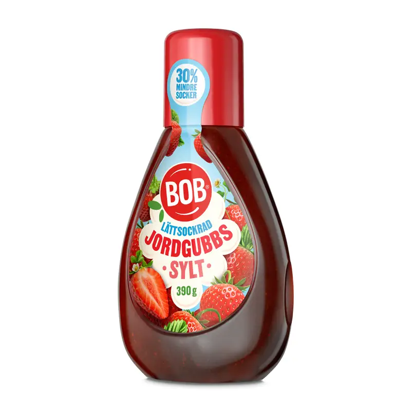 Lättsockrad Jordgubbssylt 10 x 390 g från BOB | #454024422 | Sylt, Mos, Marmelad & Gelé