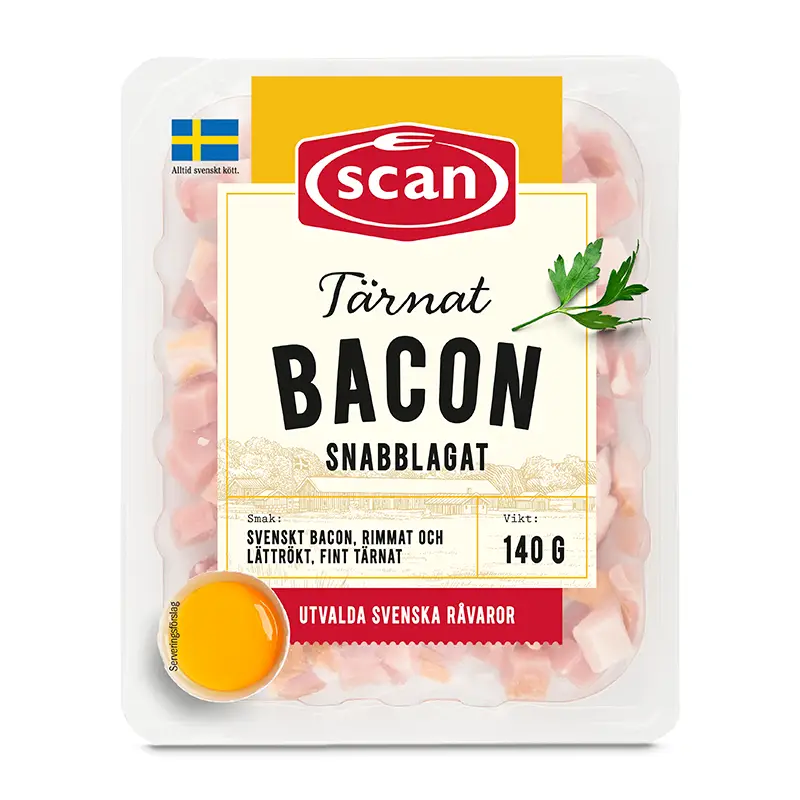 Bacon Tärnat 140 g från Scan | #672326 | Bacon & Fläsk