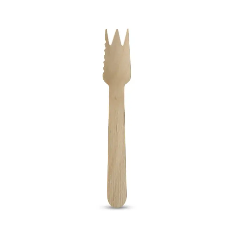Kombigaffel Trä 14cm 10 x 100 st från Papstar | #88336 | Engångsartiklar