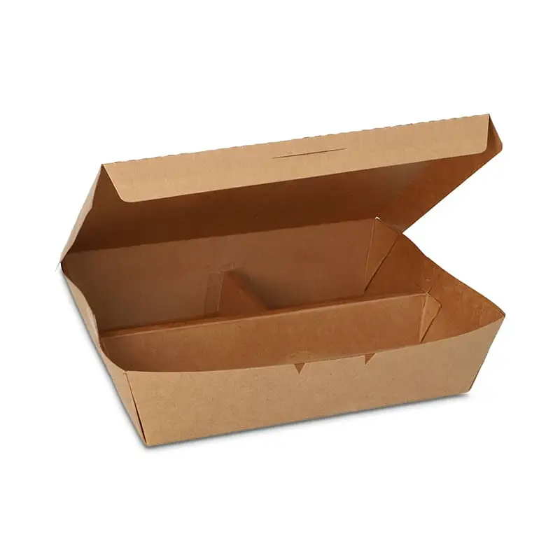 Matlåda 600ml 3-delad 4 x 25 st från Papstar | #37039 | Matboxar & Lock