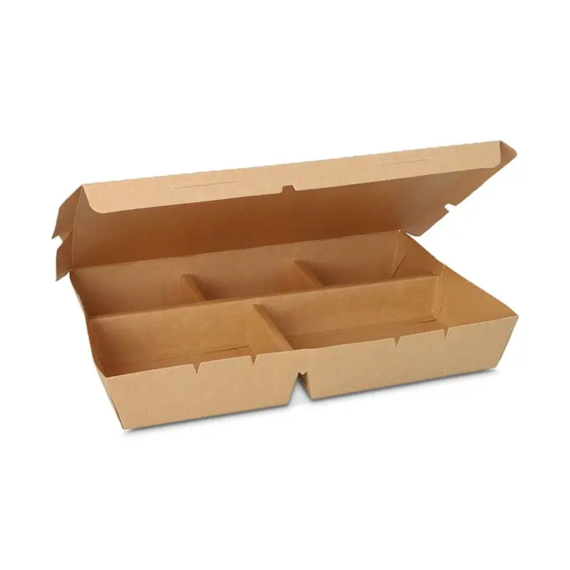 Matlåda 900ml 5-delad 4 x 25 st från Papstar | #37040 | Matboxar & Lock