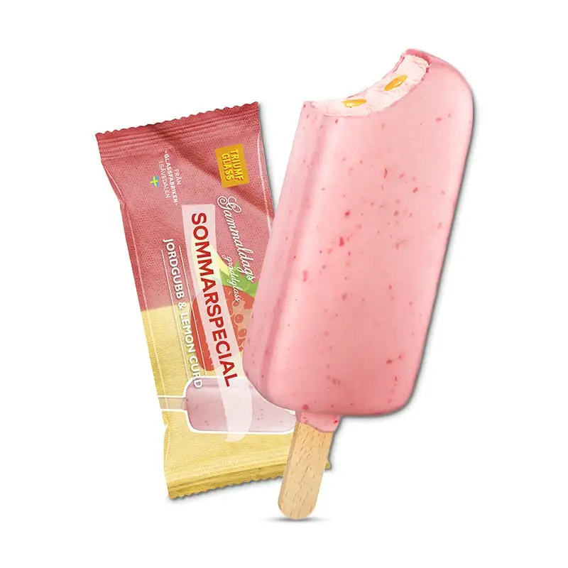 Jordgubb & Lemon Curd Pinnglass 1 x 20 st från Triumf Glass | #70078 | Pinnglass