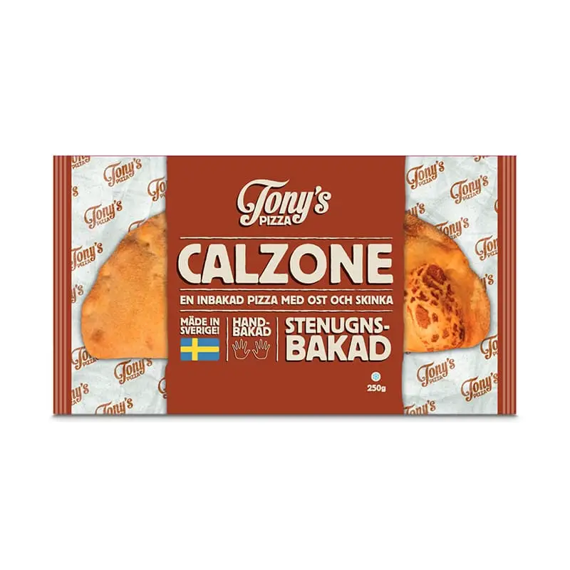 Calzone Ost & Skinka 10 x 250 g från Tony's Pizza | #7010 | Pizza