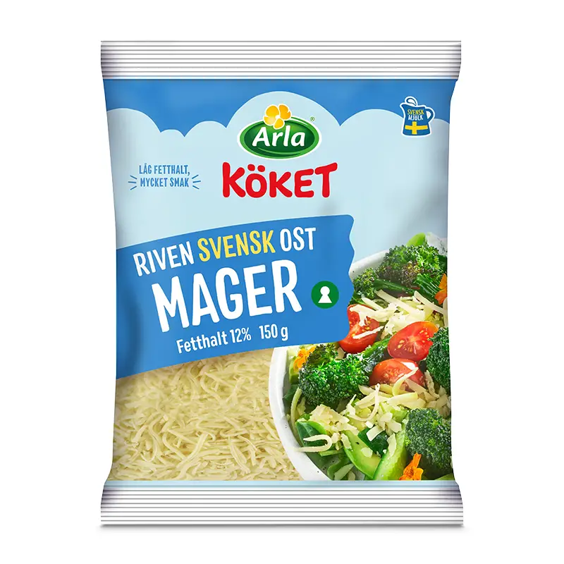 Riven Ost Mager 14 x 150 g från Arla Köket | #701510 | Ost
