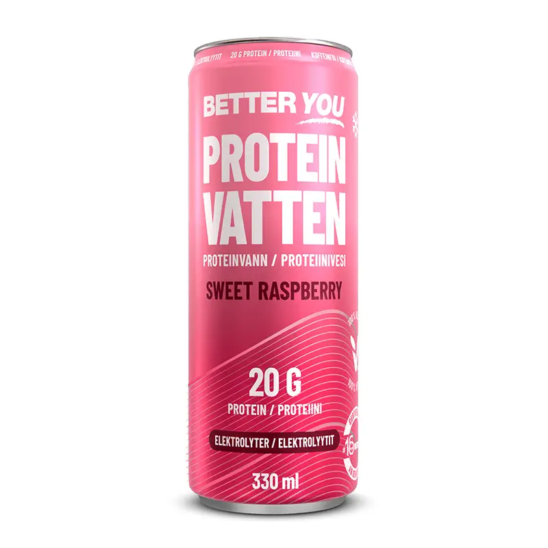 Proteinvatten Sweet Raspberry 24 x 33 cl från Better You | #10752 | Funktionsdryck