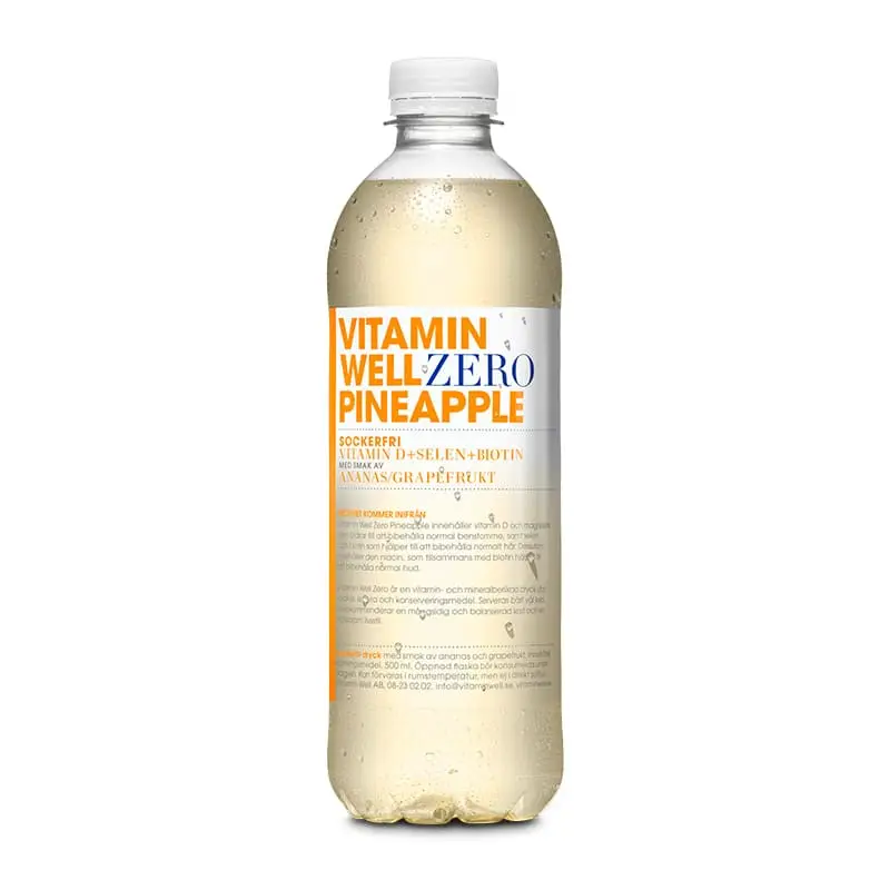 Zero Pinapple 12 x 50 cl från Vitamin Well | #1270 | Funktionsdryck