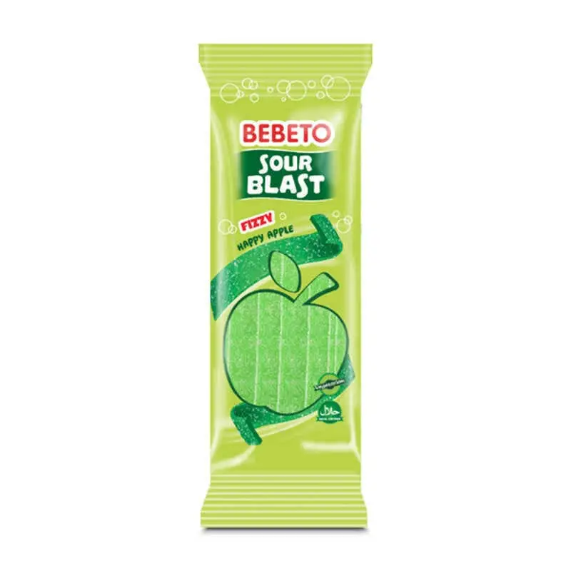 Sour Blast Fizzy Happy Apple 24 x 180 g från Bebeto | #16014532 | Godis