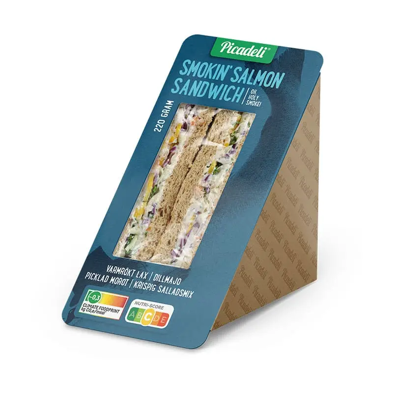 Sandwich Varmrökt Lax 220 g från Picadeli | #13411 | Smörgåsar färdiga