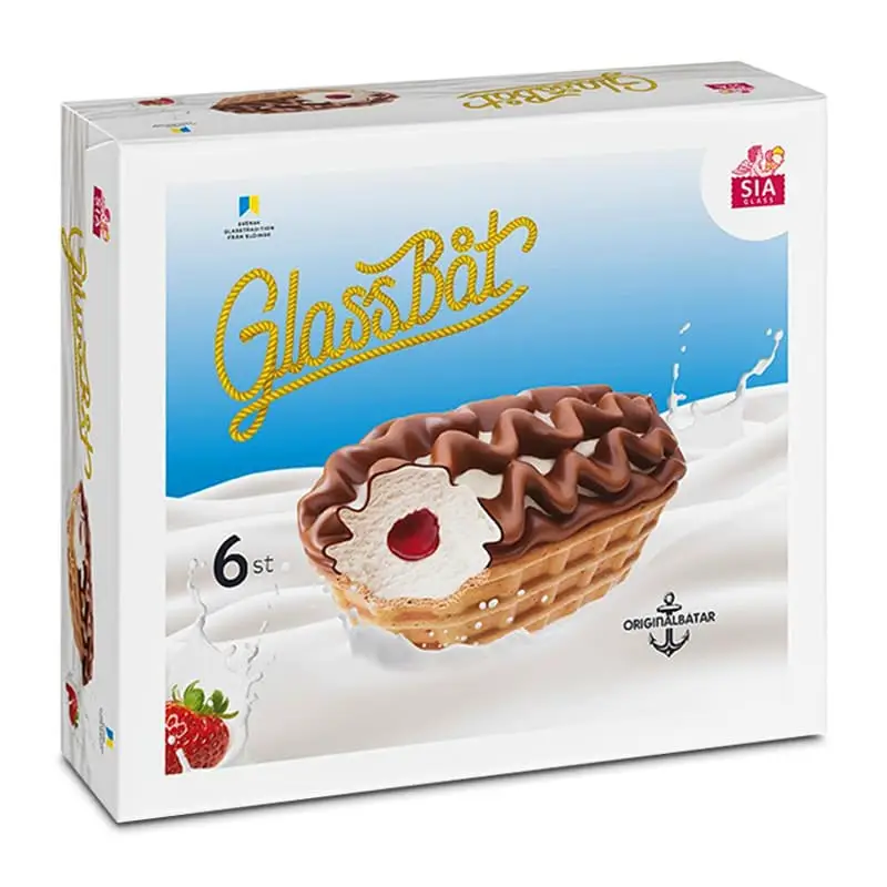 Glassbåt 6-pack 6 x 6 st från SIA glass | #80008 | Pinnglass
