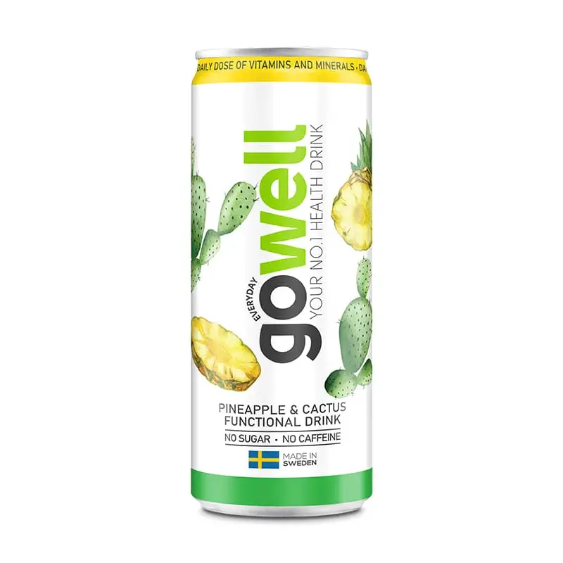 Ananas Kaktus 24 x 33 cl från Gowell | #130 | Funktionsdryck