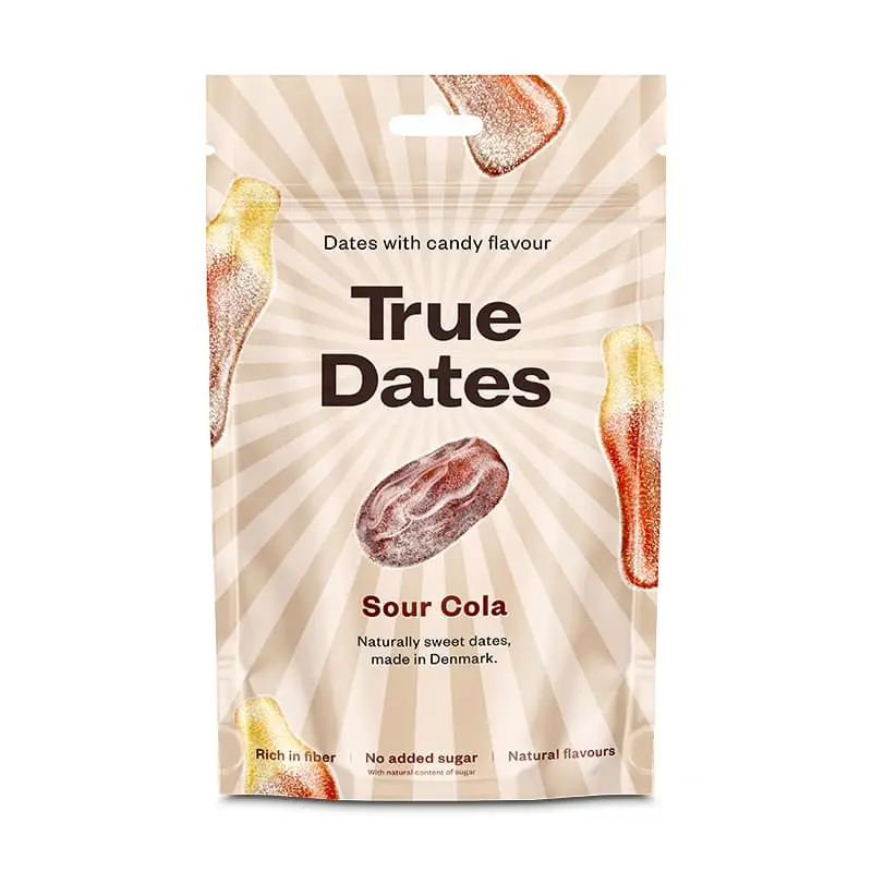 Dadlar Sour Cola 12 x 100 g från True Dates | #6001 | Torkad frukt