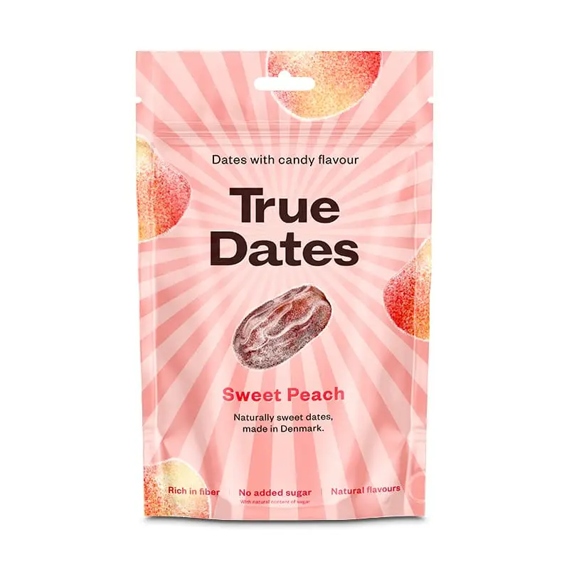 Dadlar Sweet Peach 12 x 100 g från True Dates | #6002 | Torkad frukt