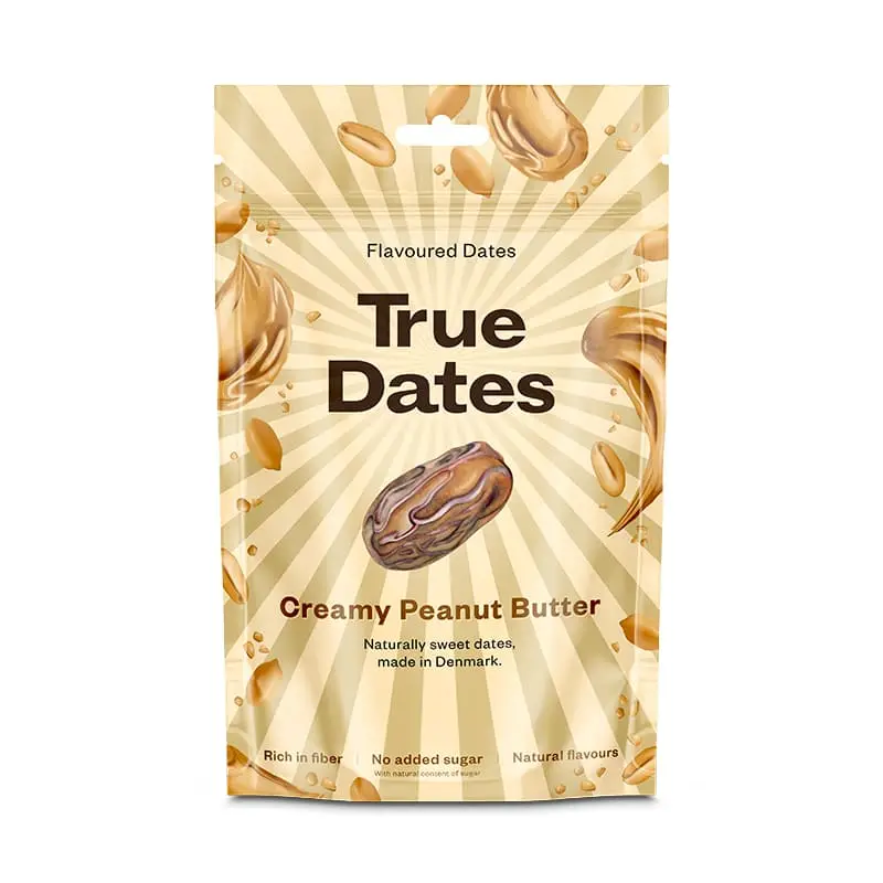 Dadlar Creamy Peanut Butter 12 x 100 g från True Dates | #6004 | Torkad frukt