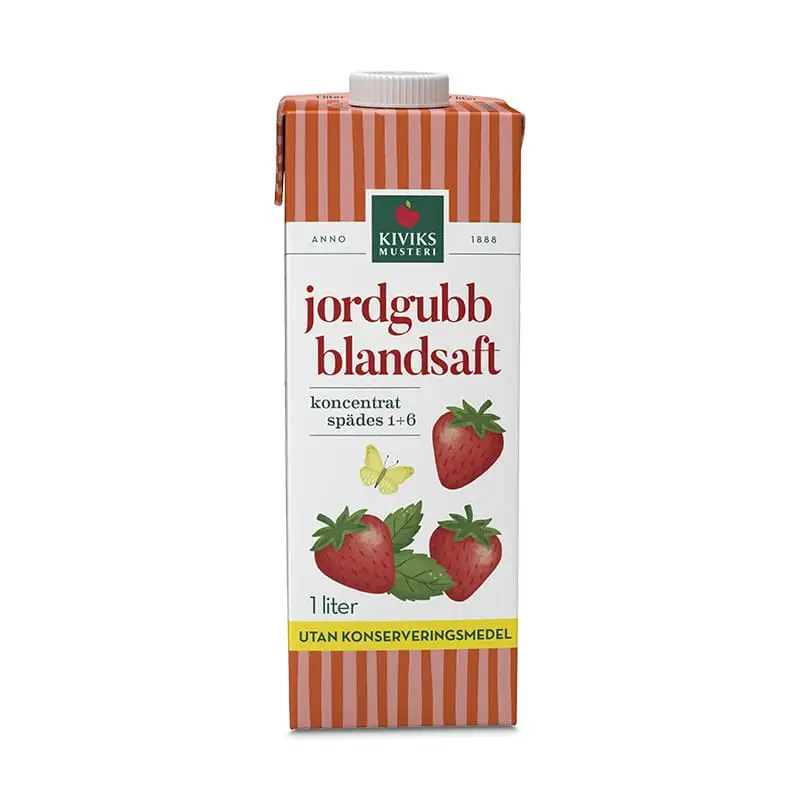 Blandsaft Jordgubb 10 x 1 l från Kiviks Musteri | #72475 | Saft