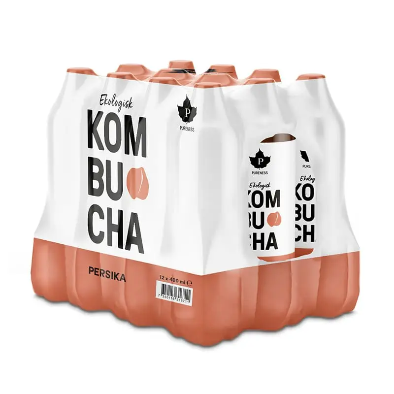 Kombucha Persika 12 x 40 cl från Pureness | #300106 | Kombucha