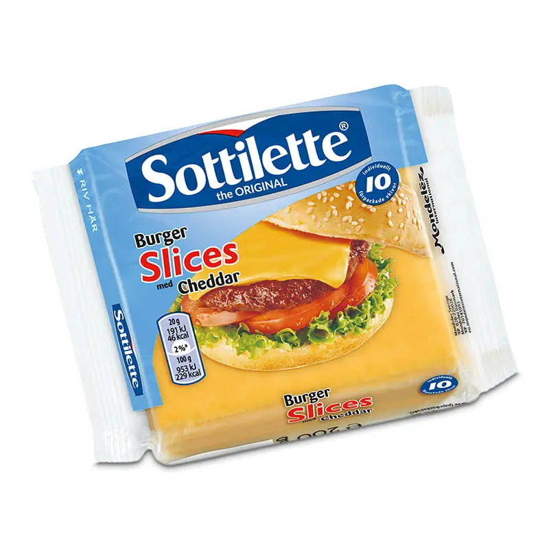 Hamburgerost Cheddar 12 x 10 st från Sottilette | #4038970 | Ost