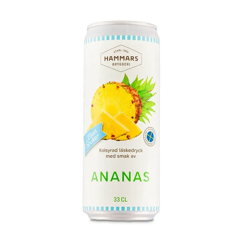 Ananas Sockerfri 24 x 33 cl från Hammars Bryggeri | #102901 | Läsk & Soda