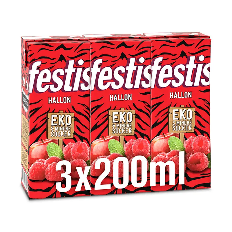 Festis Hallon 3-pack 10 x 3 st från Festis | #25814 | Fruktdryck