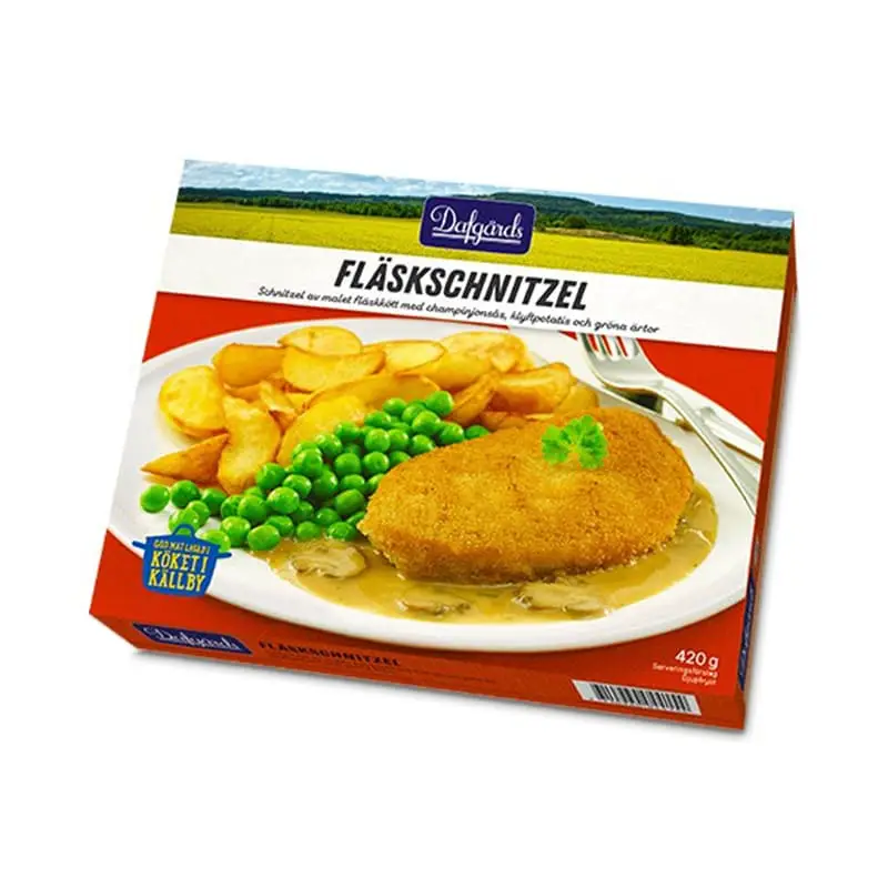 Fläskschnitzel 6 x 420 g från Dafgårds | #4415 | Färdiglagade måltider