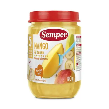 Puré Mango & Banan 5 mån