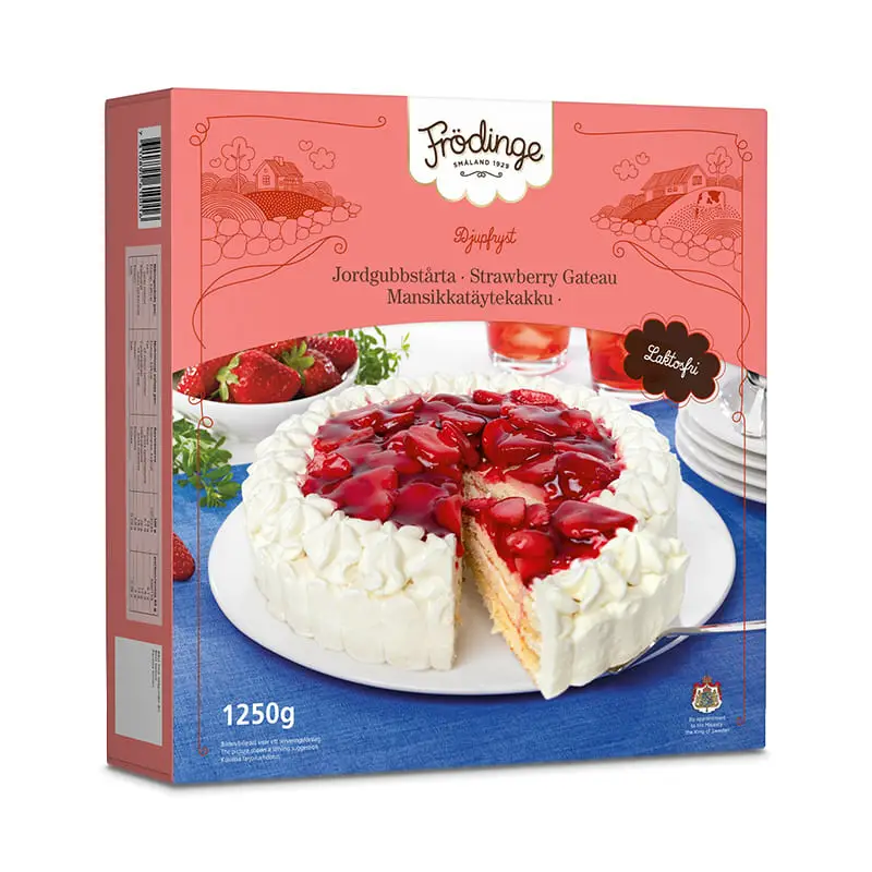 Jordgubbstårta 1250 g från Frödinge | #61001 | Tårtor & Dessertpaj