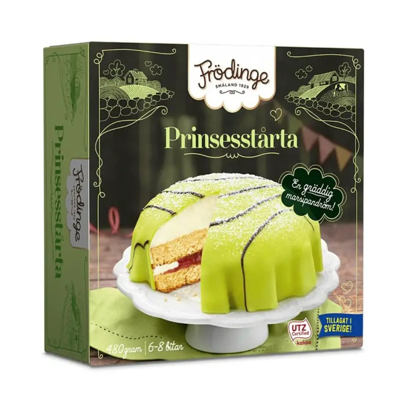 Prinsesstårta 6 x 480 g från Frödinge | #60160 | Tårtor & Dessertpaj