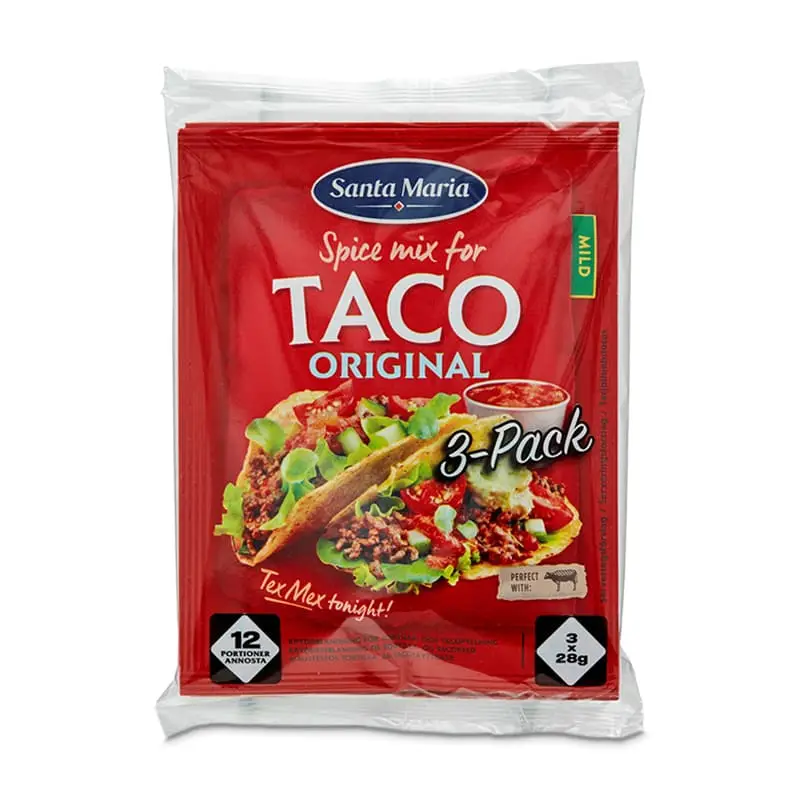 Tacokrydda 3-pack 13 x 3 st från Santa Maria | #3103 | Kryddor